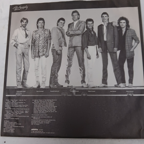 Air Supply LP 1985 - Picture 4 of 6
